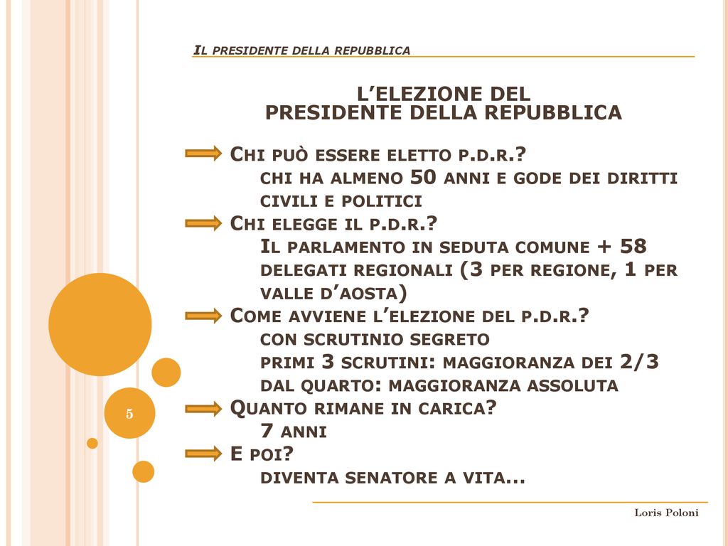 Il Presidente Della Repubblica Ppt Scaricare